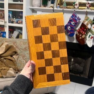 Wooden Chess and Checkers Set